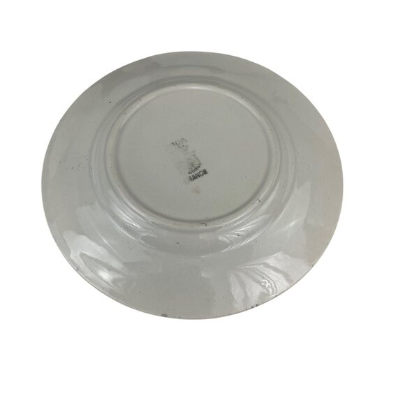 Antique Digoin Sarreguemines Novembre Plate 7'' French Scene Porcelain Vintage - Picture 4 of 6